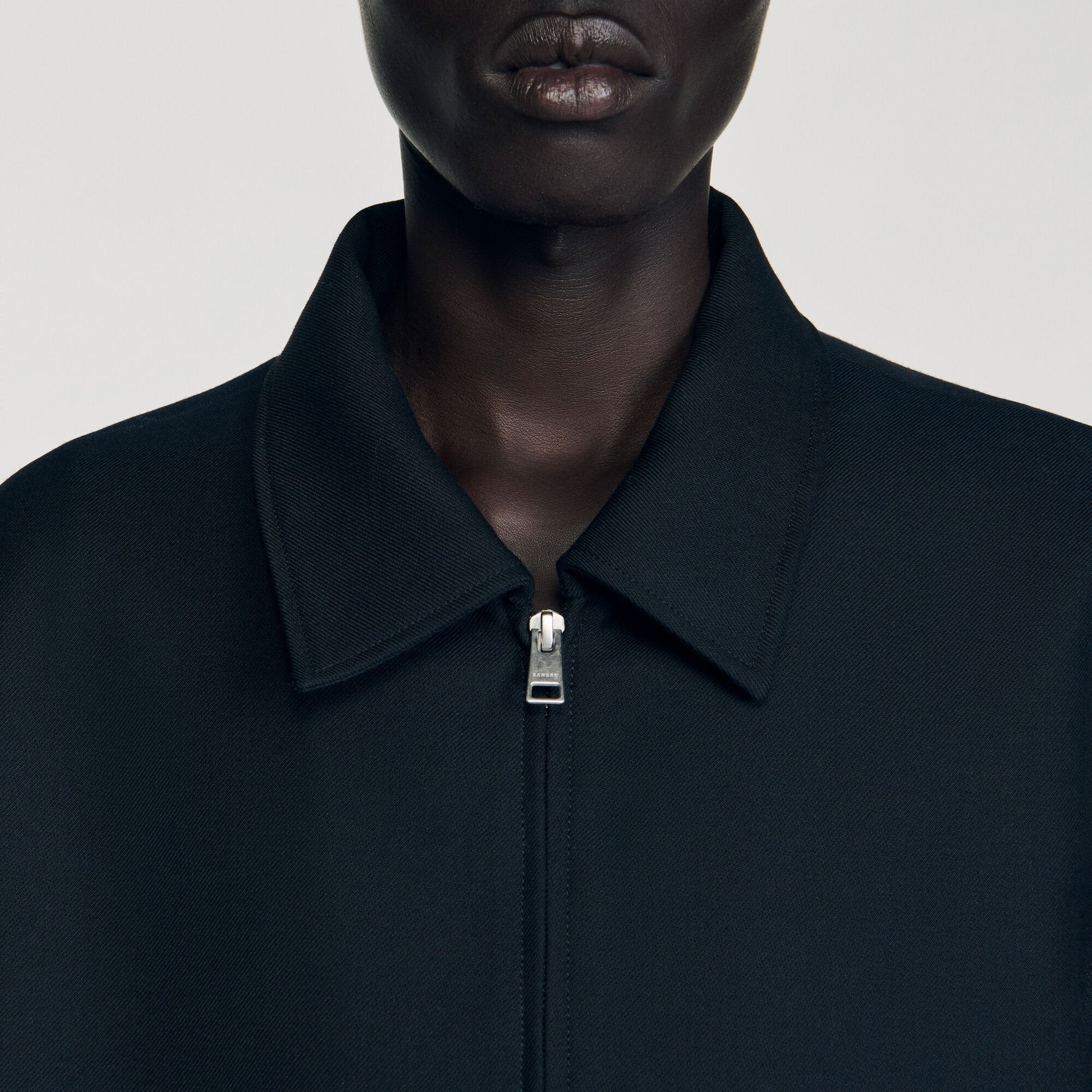 Sandro / Casual zip-up jacket Navy Blue