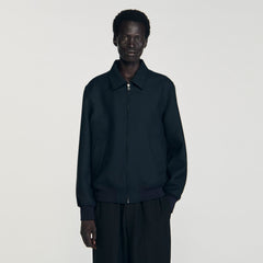 Sandro / Casual zip-up jacket Navy Blue