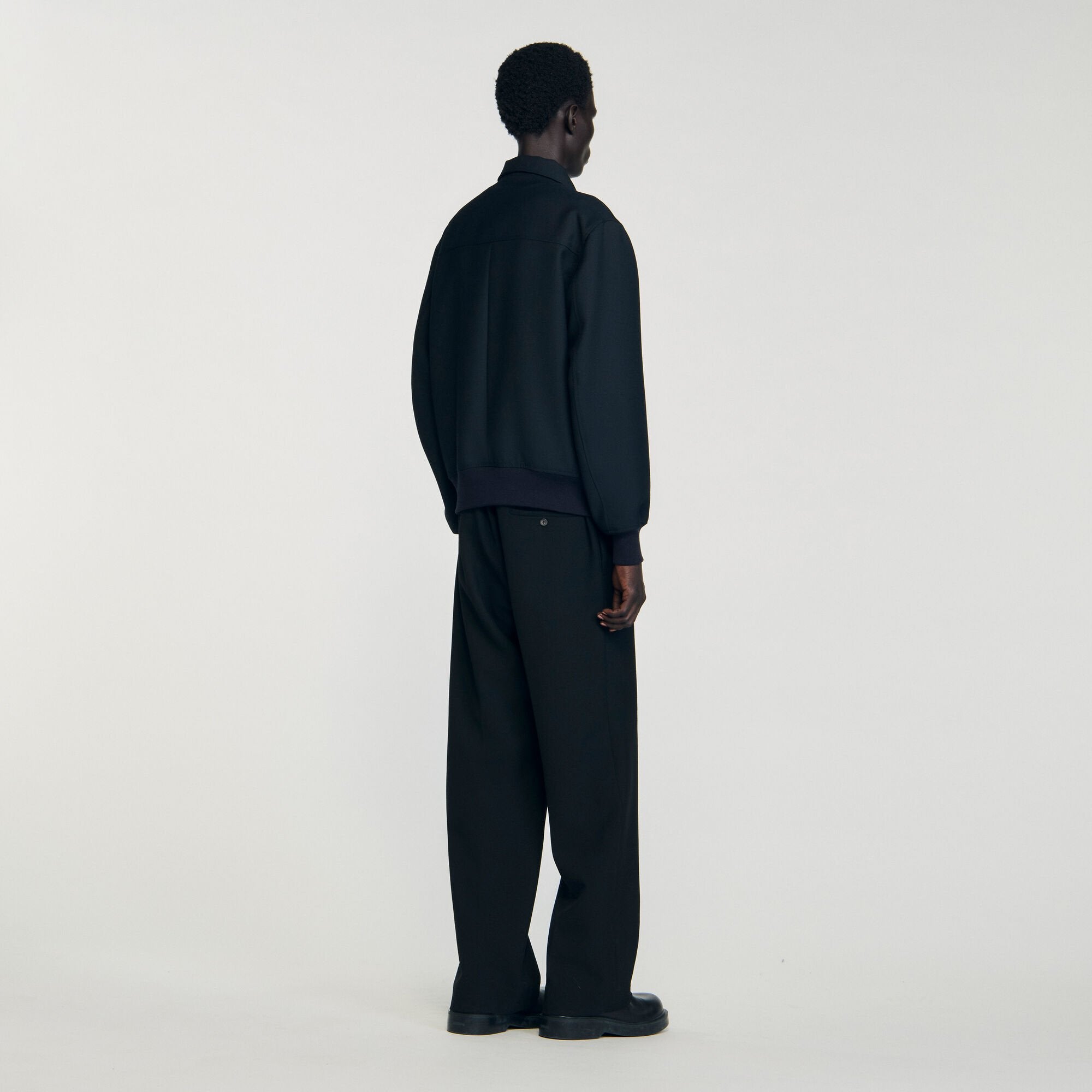Sandro / Casual zip-up jacket Navy Blue