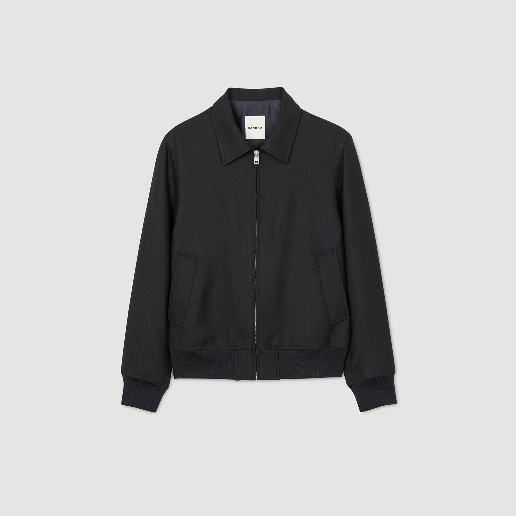 Sandro / Casual zip-up jacket Navy Blue