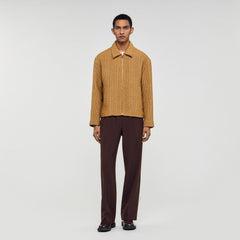 Sandro / Woven raffia jacket Camel