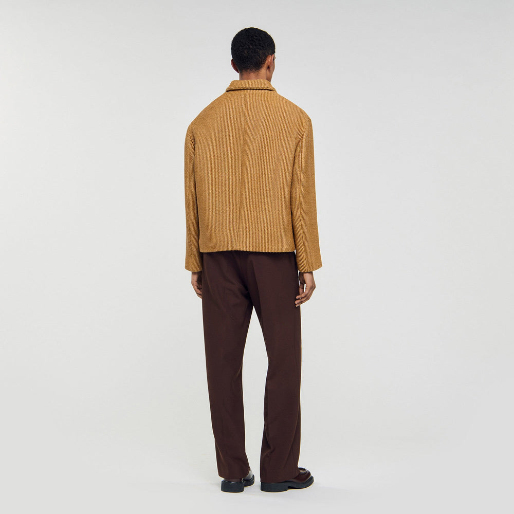 Sandro / Woven raffia jacket Camel