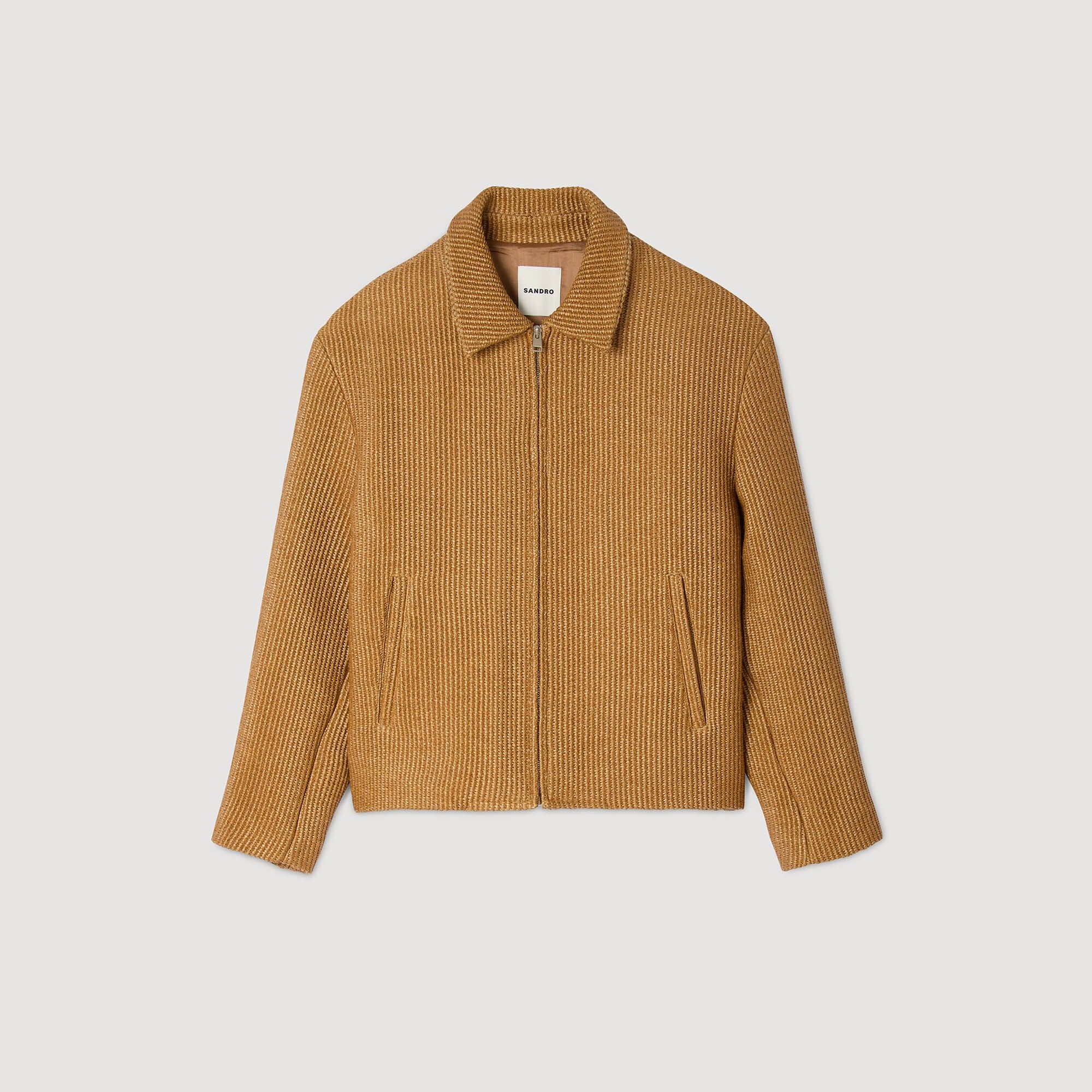 Sandro / Woven raffia jacket Camel