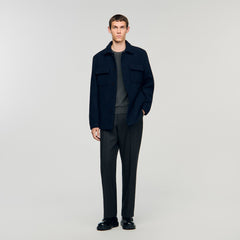 Sandro / Wool overshirt Midnight Blue