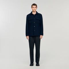 Sandro / Wool overshirt Midnight Blue