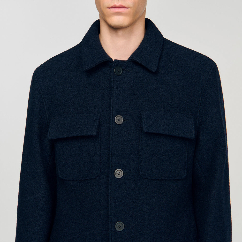 Sandro / Wool overshirt Midnight Blue