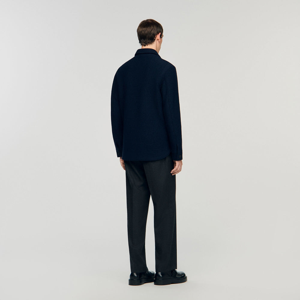 Sandro / Wool overshirt Midnight Blue