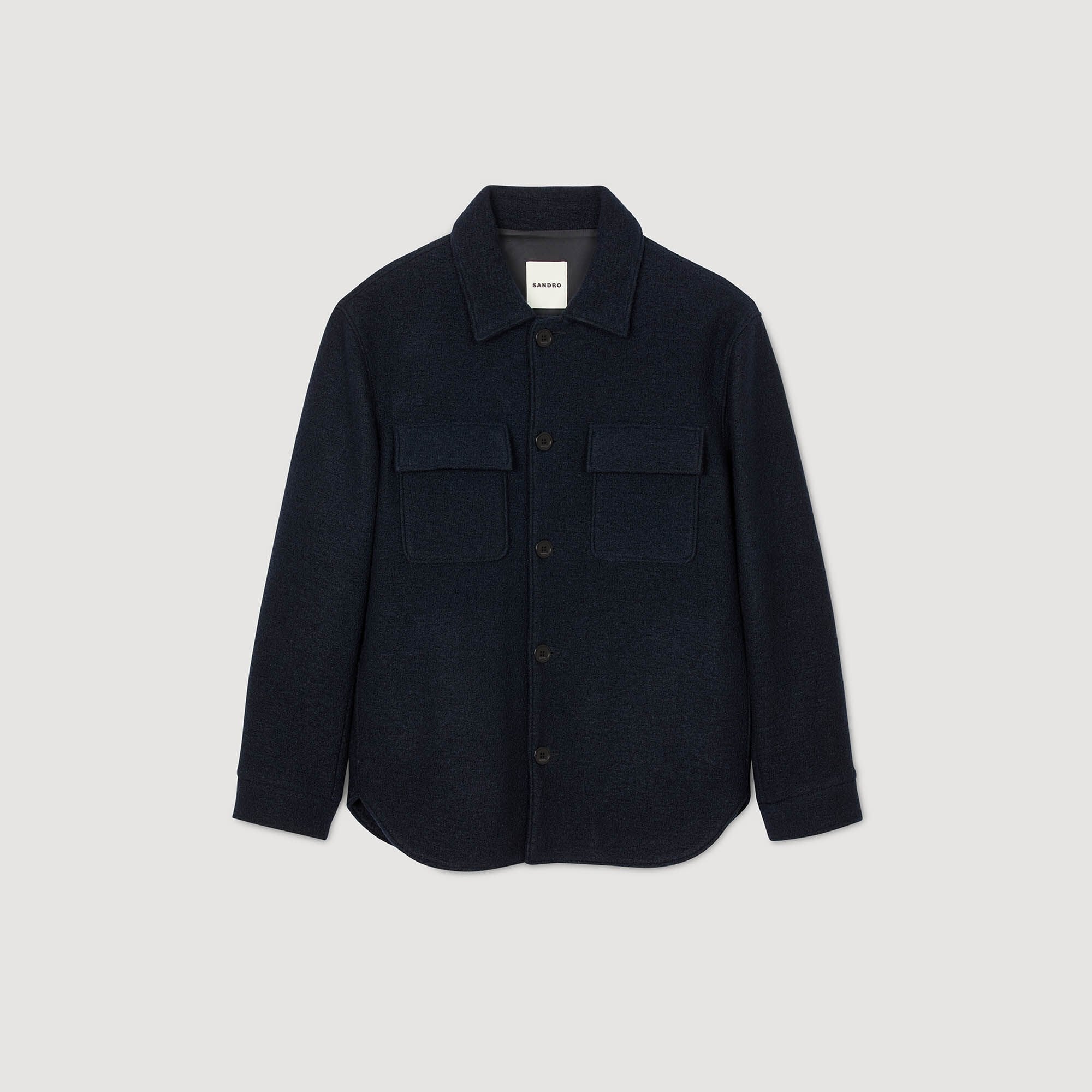 Sandro / Wool overshirt Midnight Blue