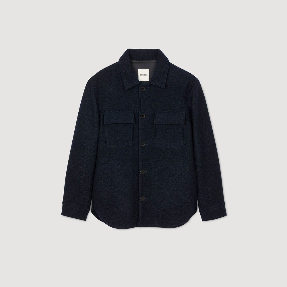 Sandro / Wool overshirt Midnight Blue