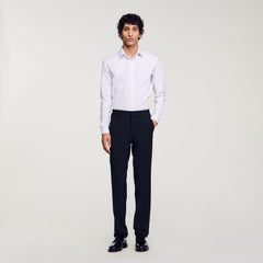 Sandro / Fitted stretch cotton shirt White