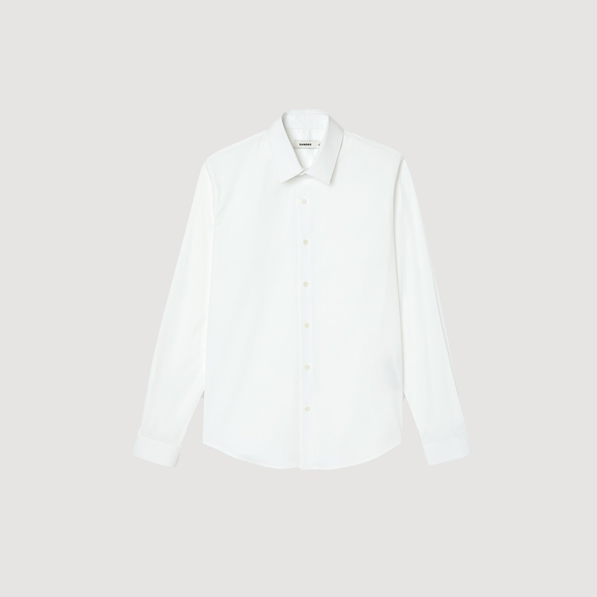Sandro / Fitted stretch cotton shirt White