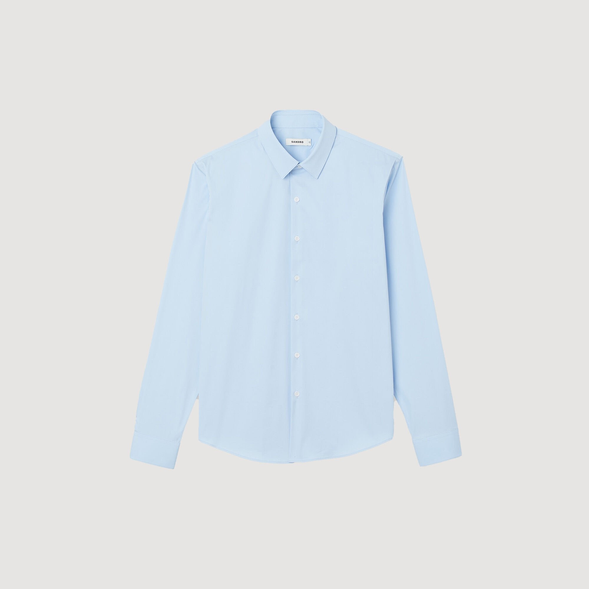 Sandro / Fitted stretch cotton shirt Sky Blue