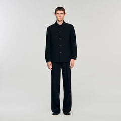 Sandro / Long-sleeved jersey shirt Black