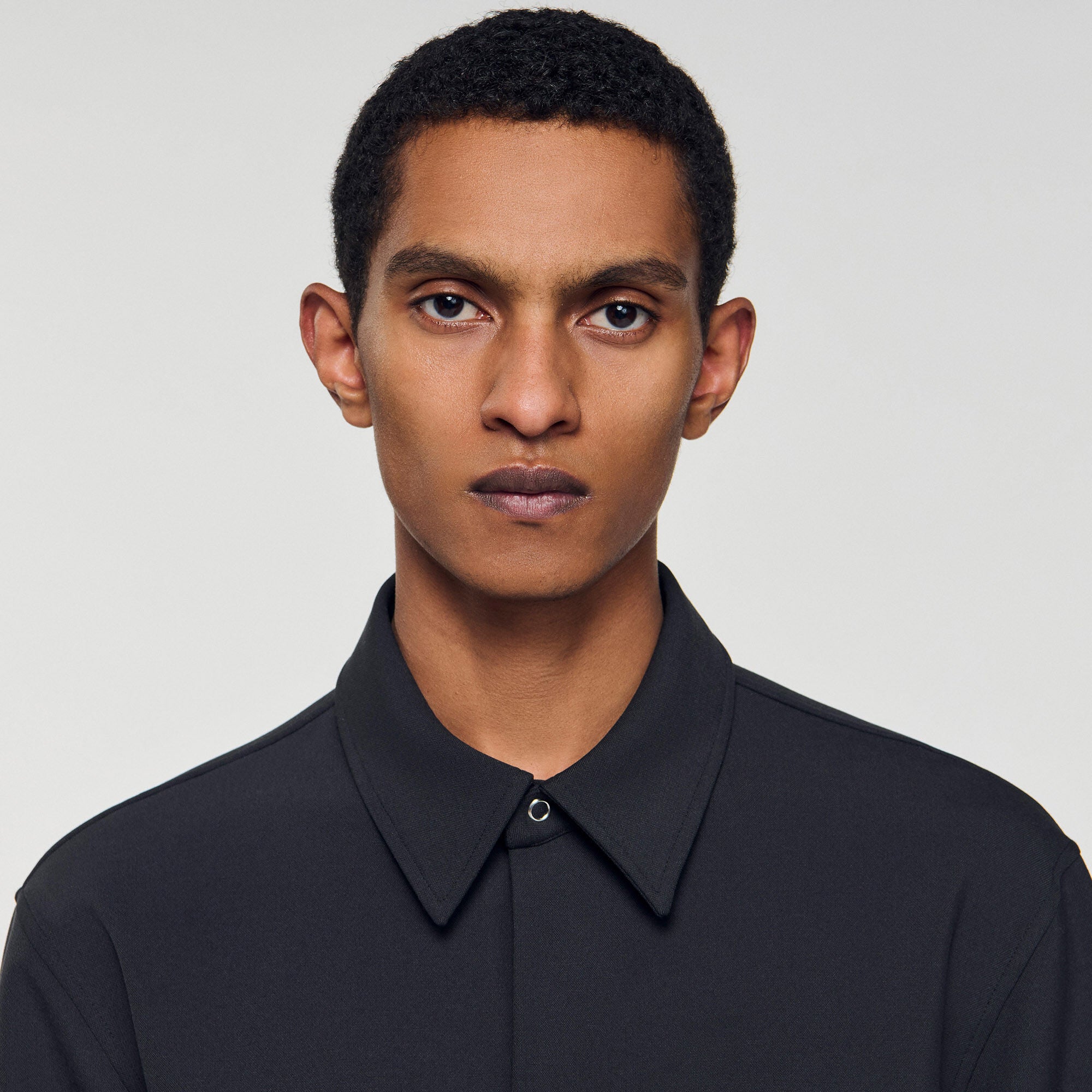 Sandro / Long-sleeved jersey shirt Dark Grey