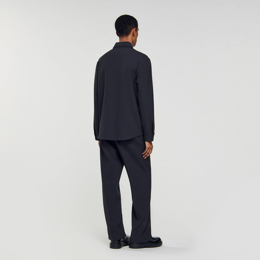 Sandro / Long-sleeved jersey shirt Dark Grey