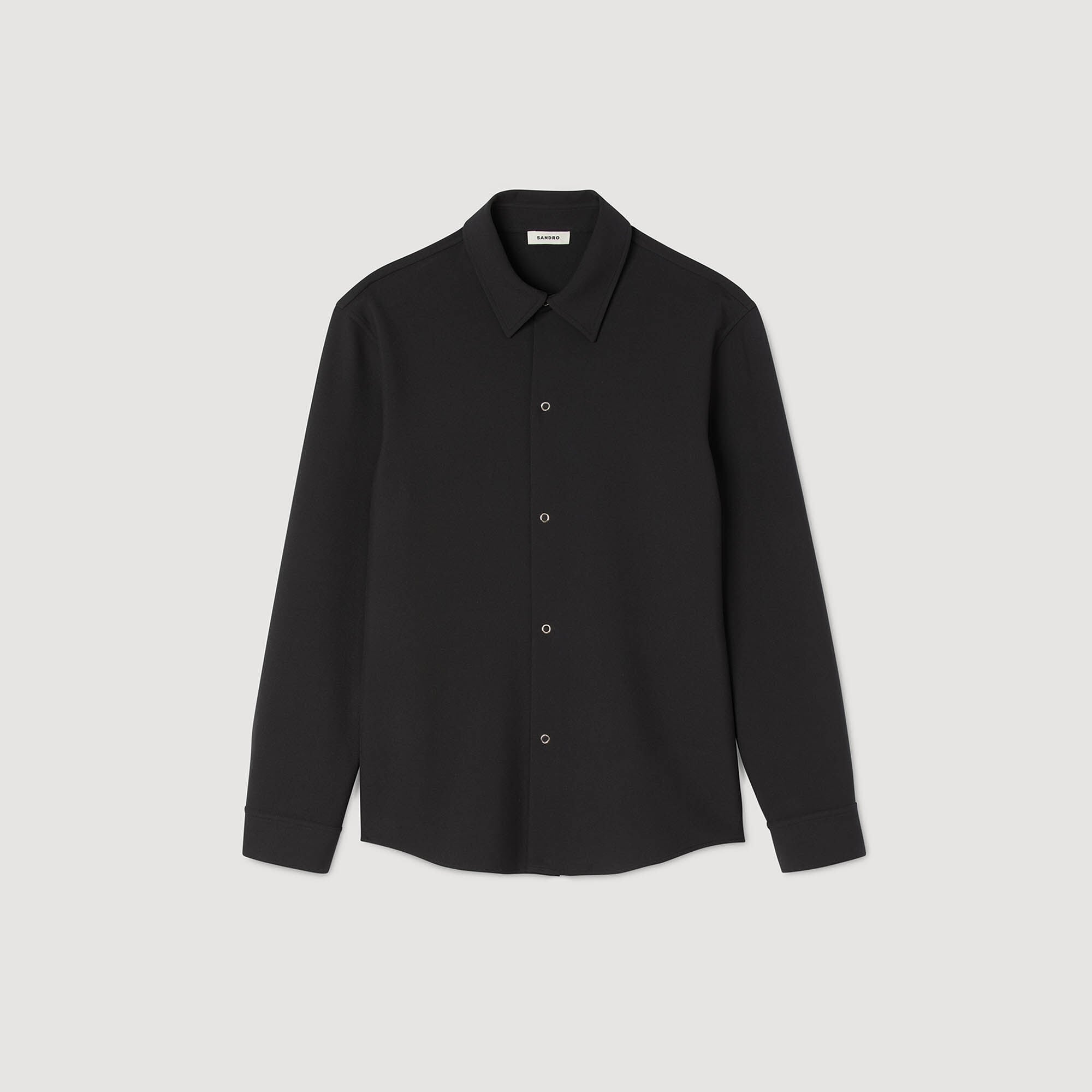 Sandro / Long-sleeved jersey shirt Dark Grey