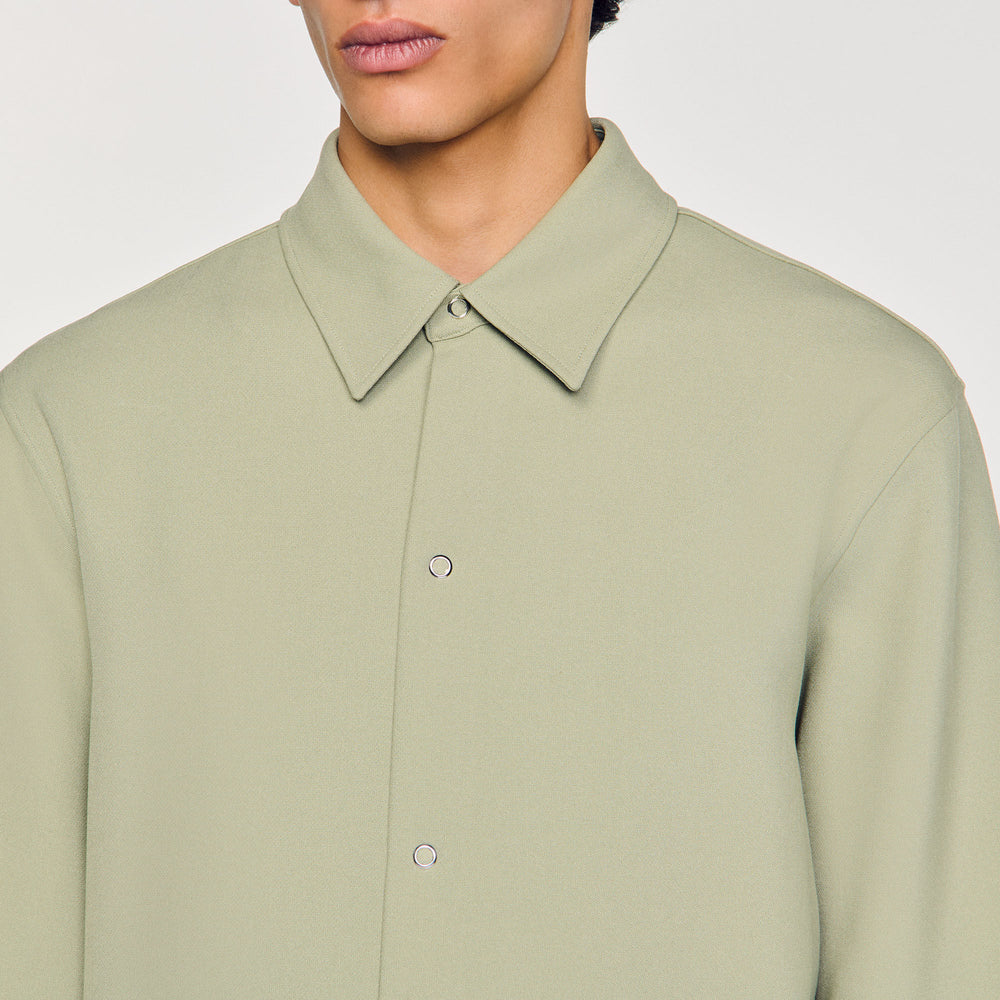 Sandro / Long-sleeved jersey shirt Light Kaki.