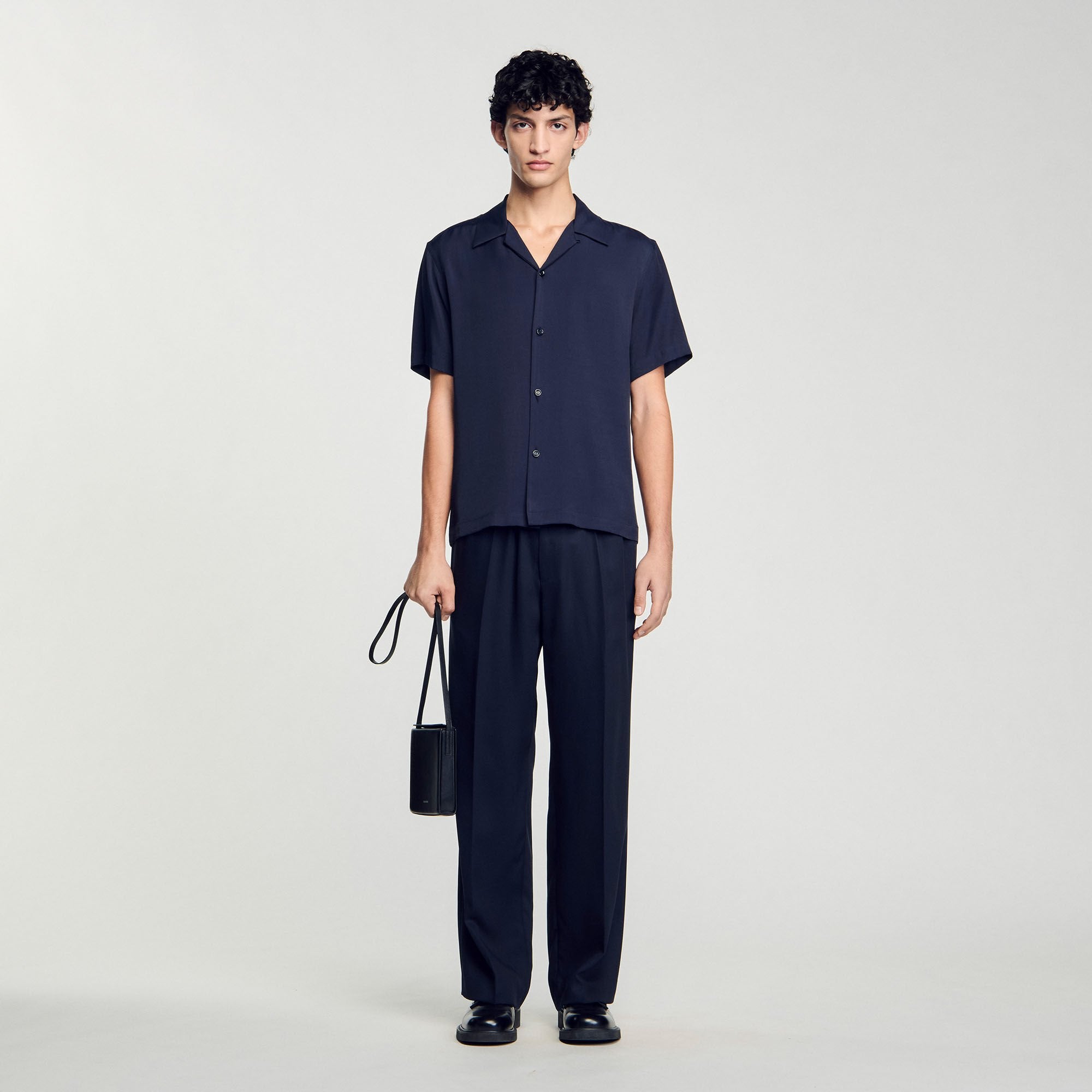Sandro / Shark collar shirt Midnight Blue