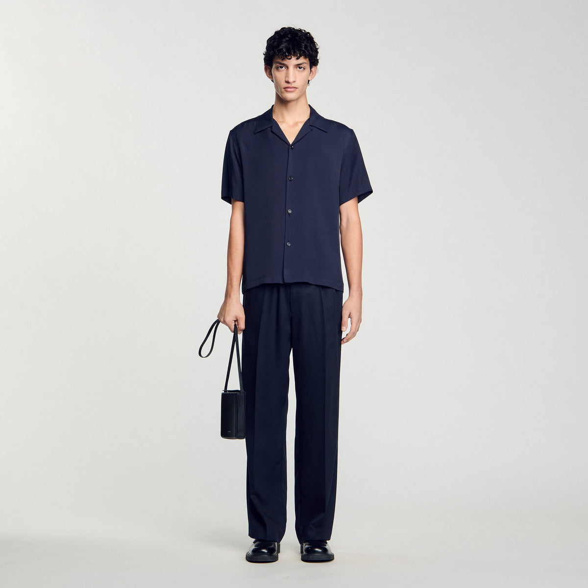 Sandro / Shark collar shirt Midnight Blue