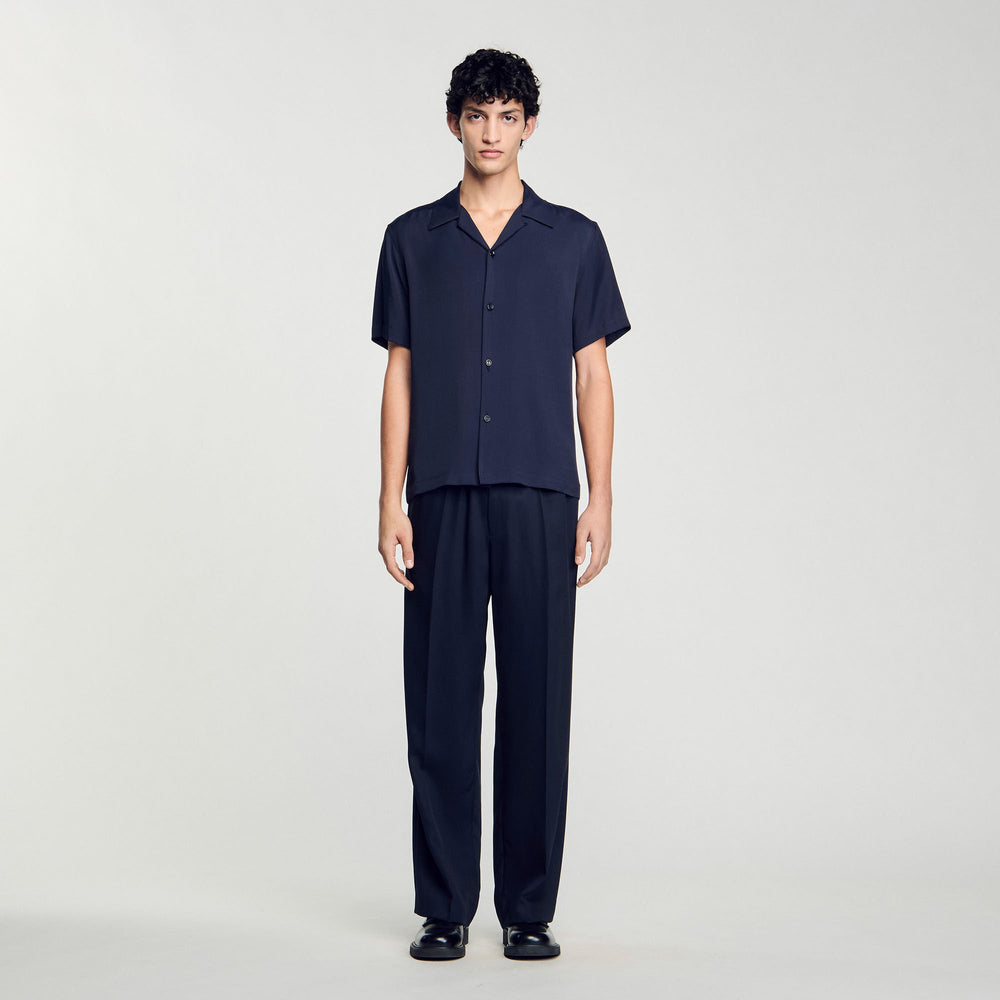 Sandro / Shark collar shirt Midnight Blue