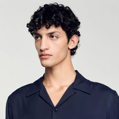 Sandro / Shark collar shirt Midnight Blue