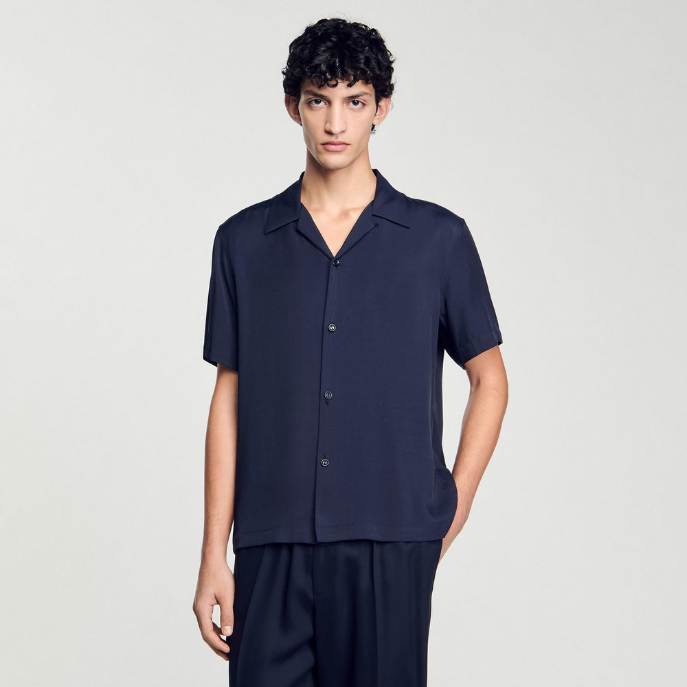 Sandro / Shark collar shirt Midnight Blue