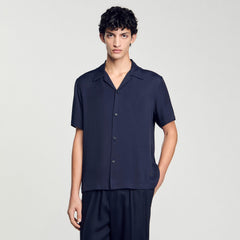 Sandro / Shark collar shirt Midnight Blue