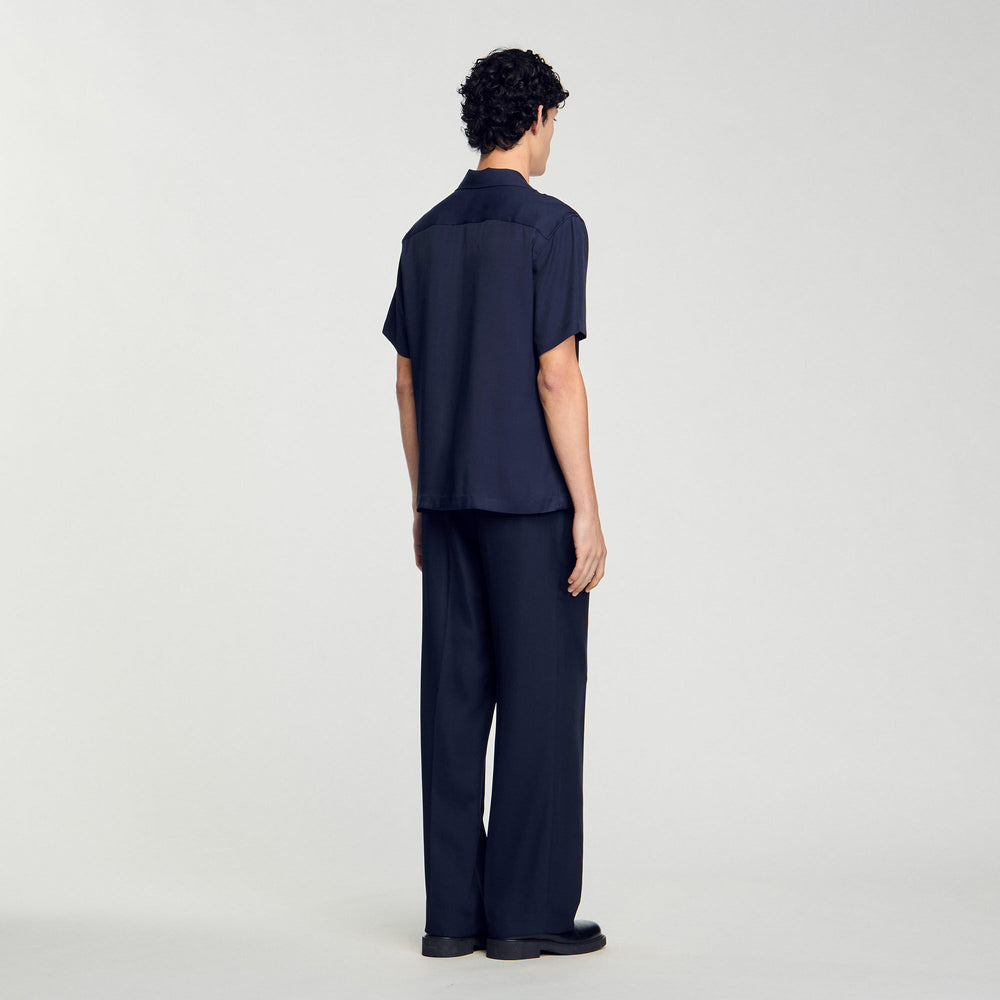 Sandro / Shark collar shirt Midnight Blue