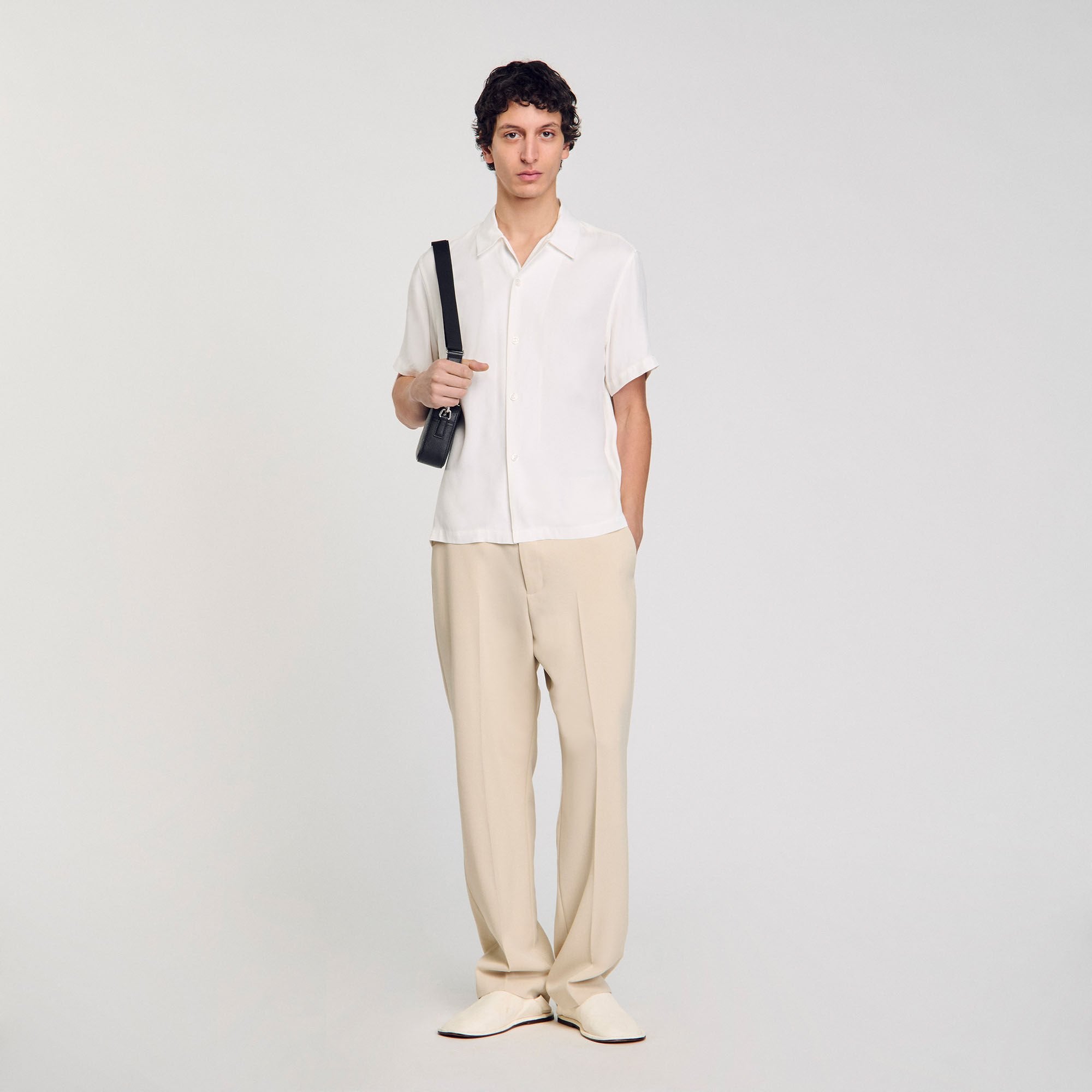 Sandro / Shark collar shirt Optic White