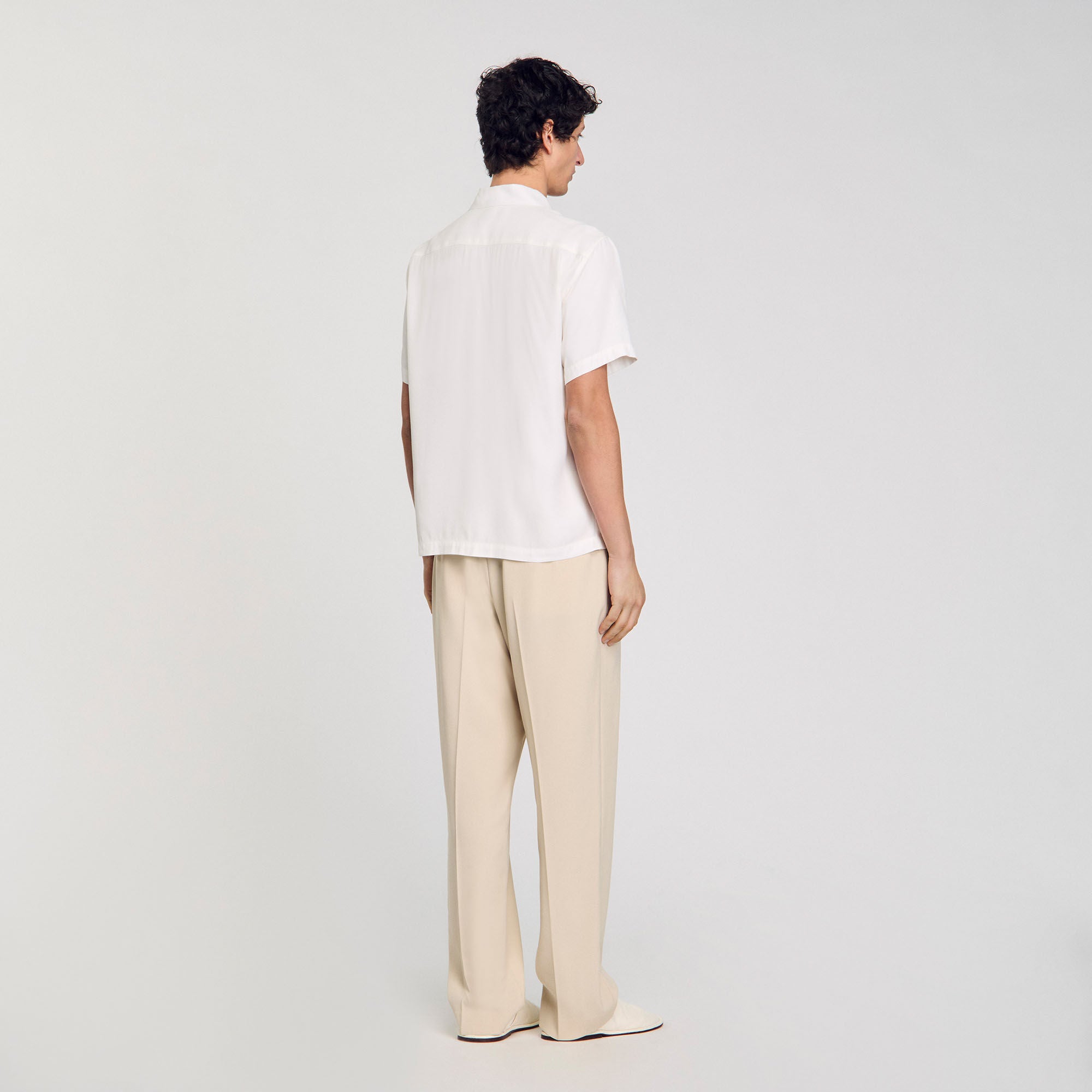 Sandro / Shark collar shirt Optic White