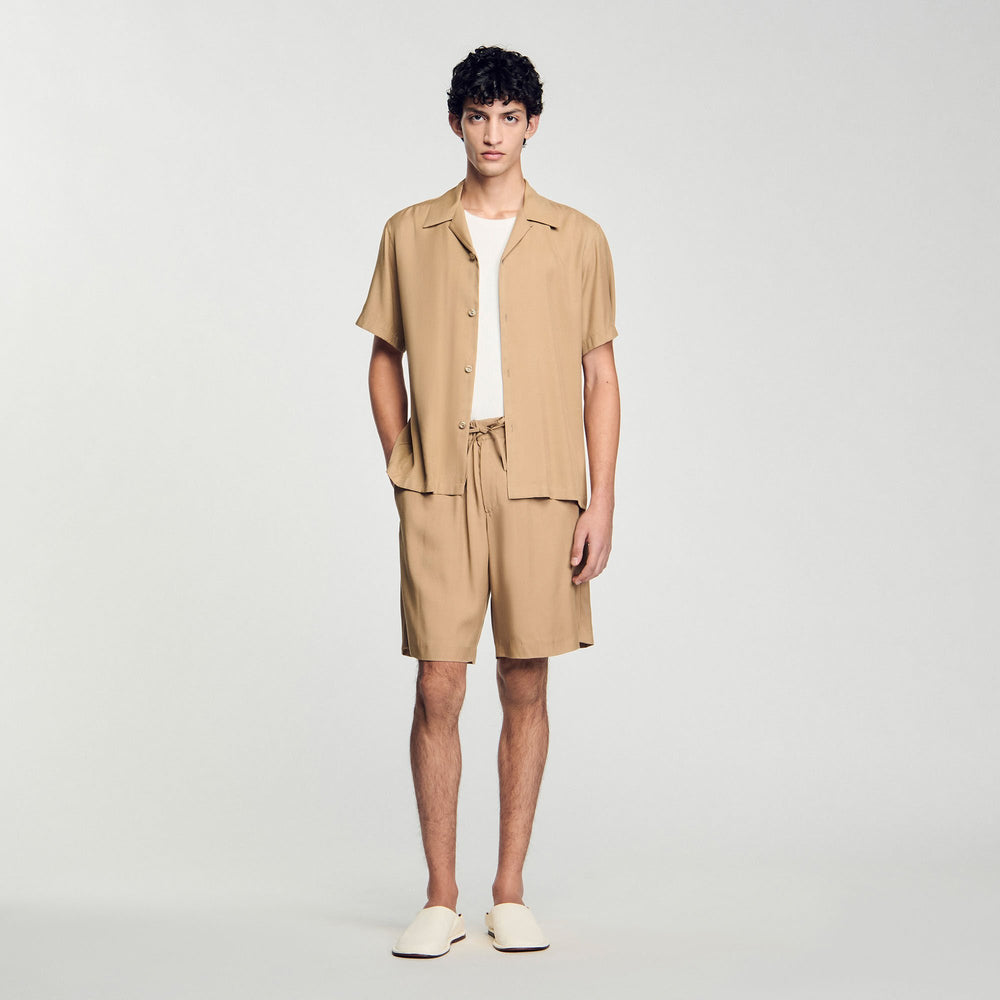 Sandro / Shark collar shirt Nut