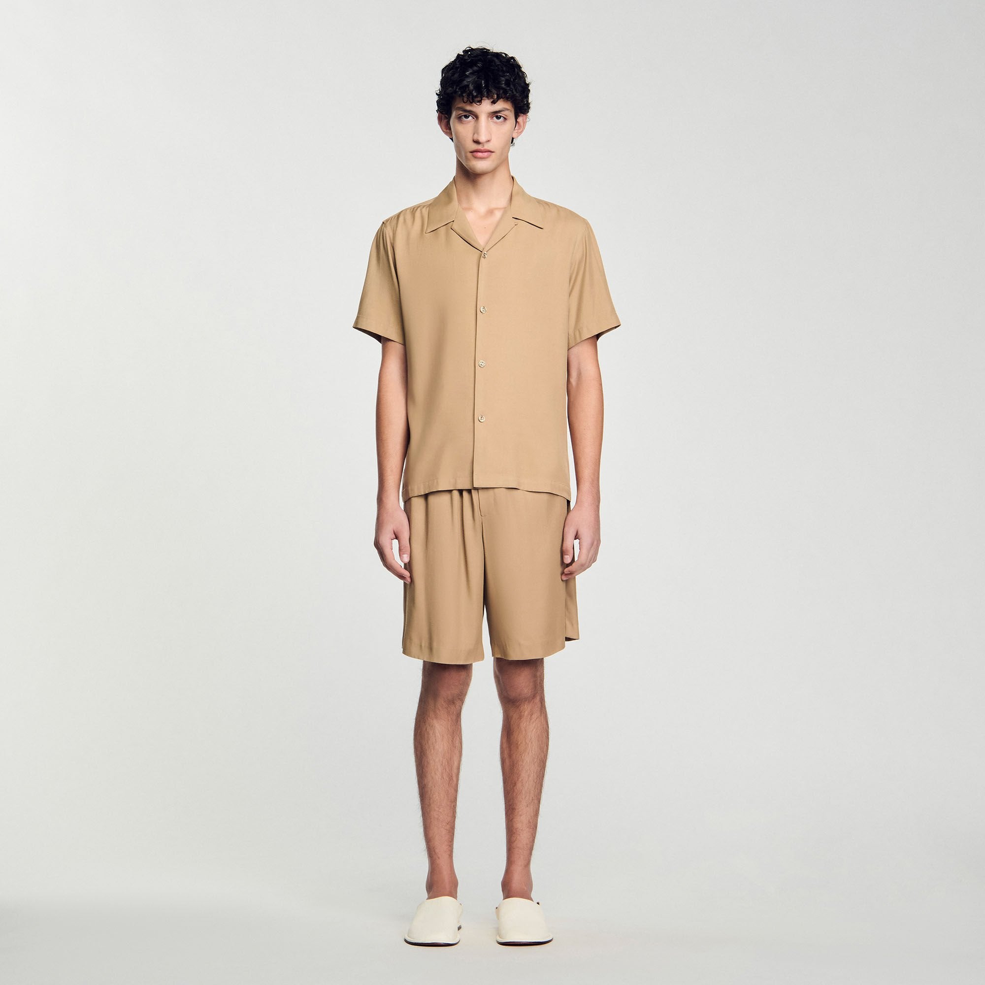 Sandro / Shark collar shirt Nut