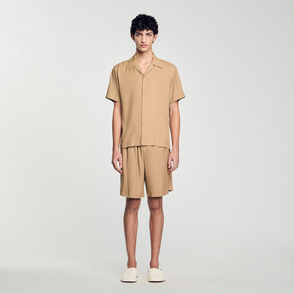 Sandro / Shark collar shirt Nut