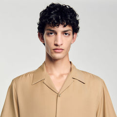 Sandro / Shark collar shirt Nut