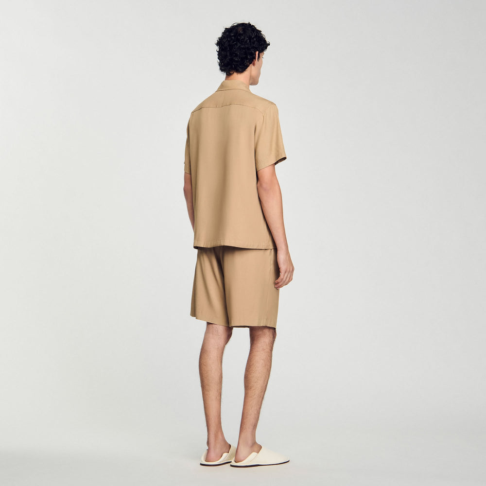 Sandro / Shark collar shirt Nut