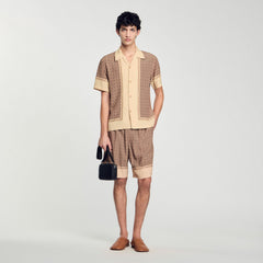 Sandro / Short-sleeved patterned shirt Hazel
