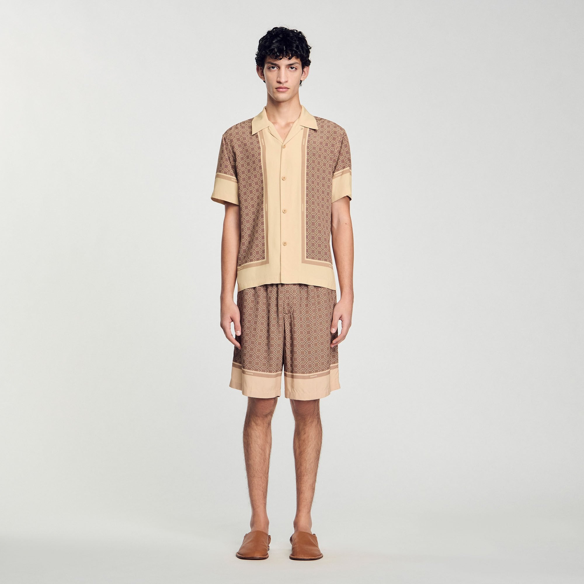 Sandro / Short-sleeved patterned shirt Hazel