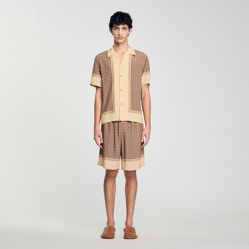 Sandro / Short-sleeved patterned shirt Hazel