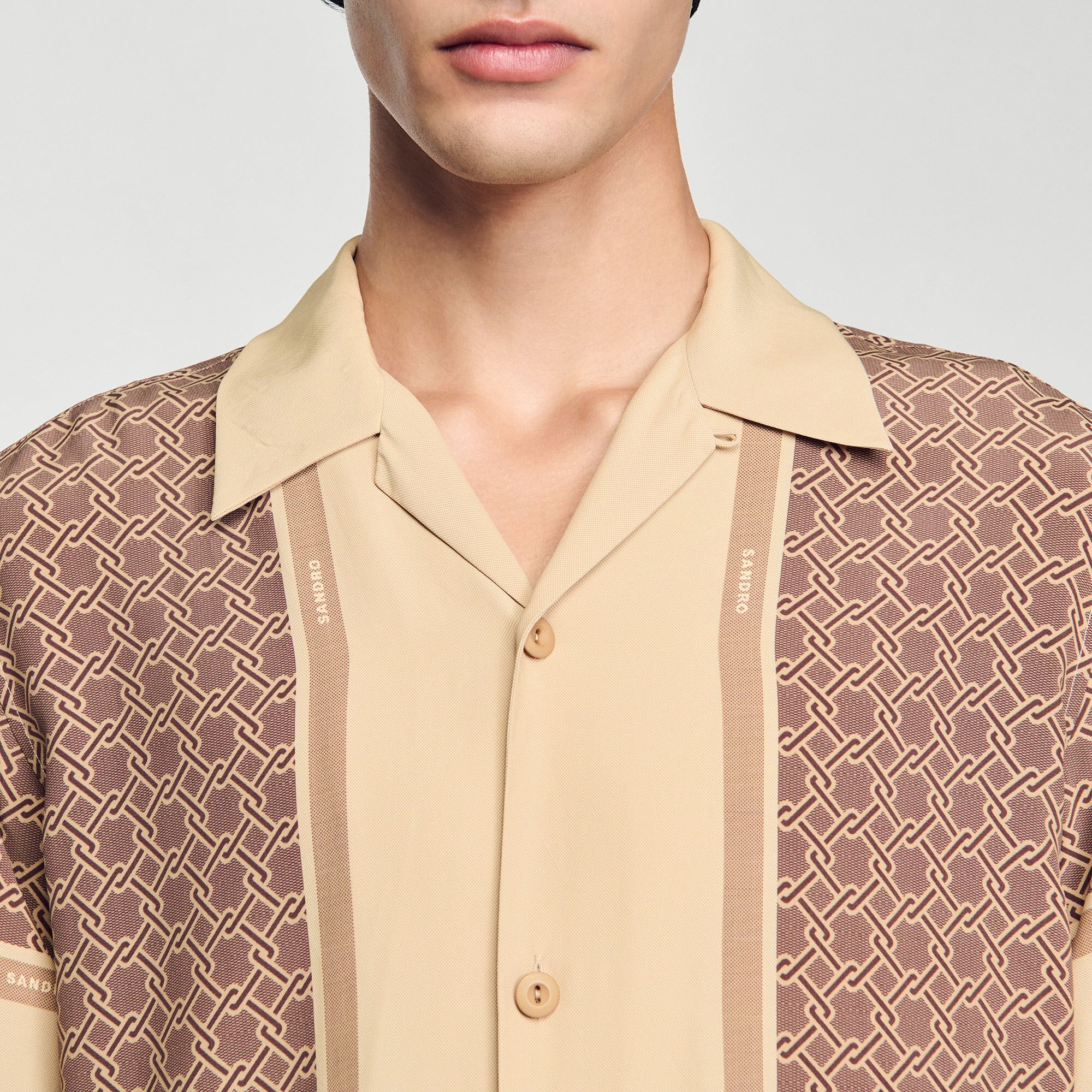 Sandro / Short-sleeved patterned shirt Hazel
