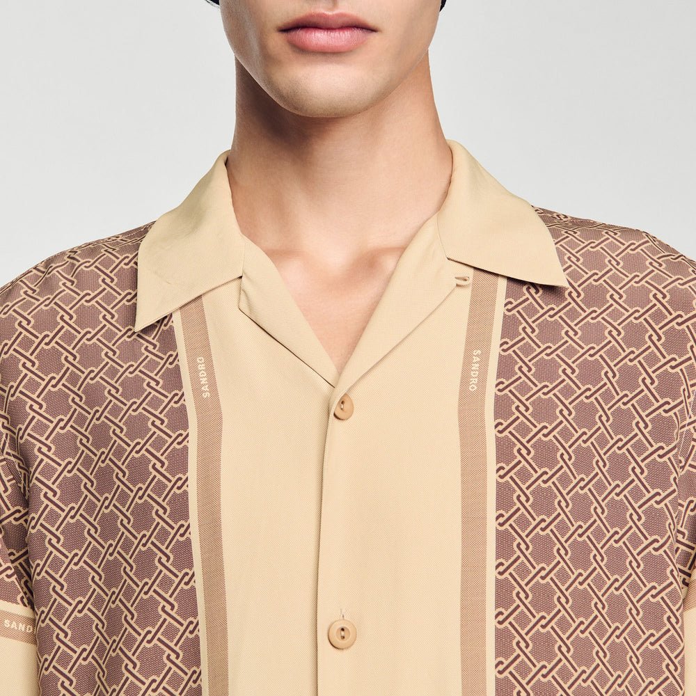 Sandro / Short-sleeved patterned shirt Hazel