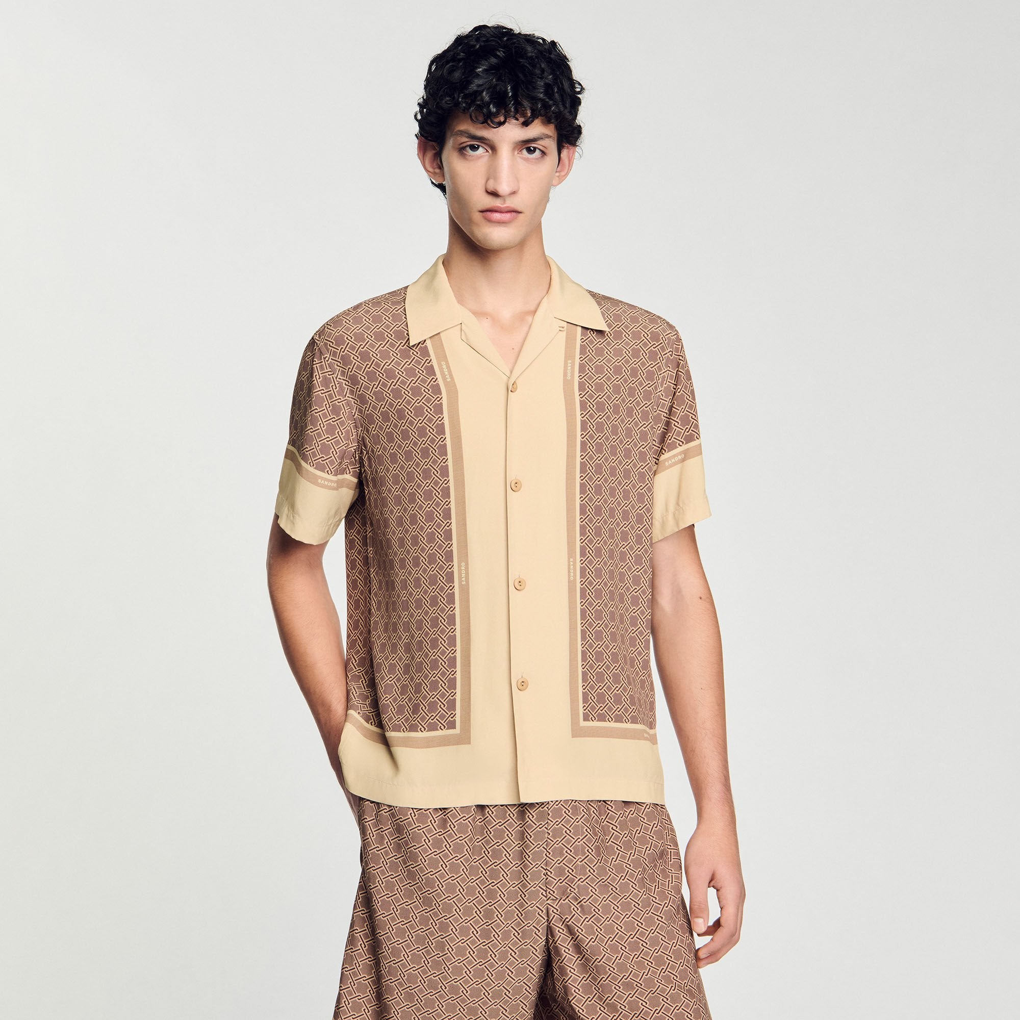 Sandro / Short-sleeved patterned shirt Hazel