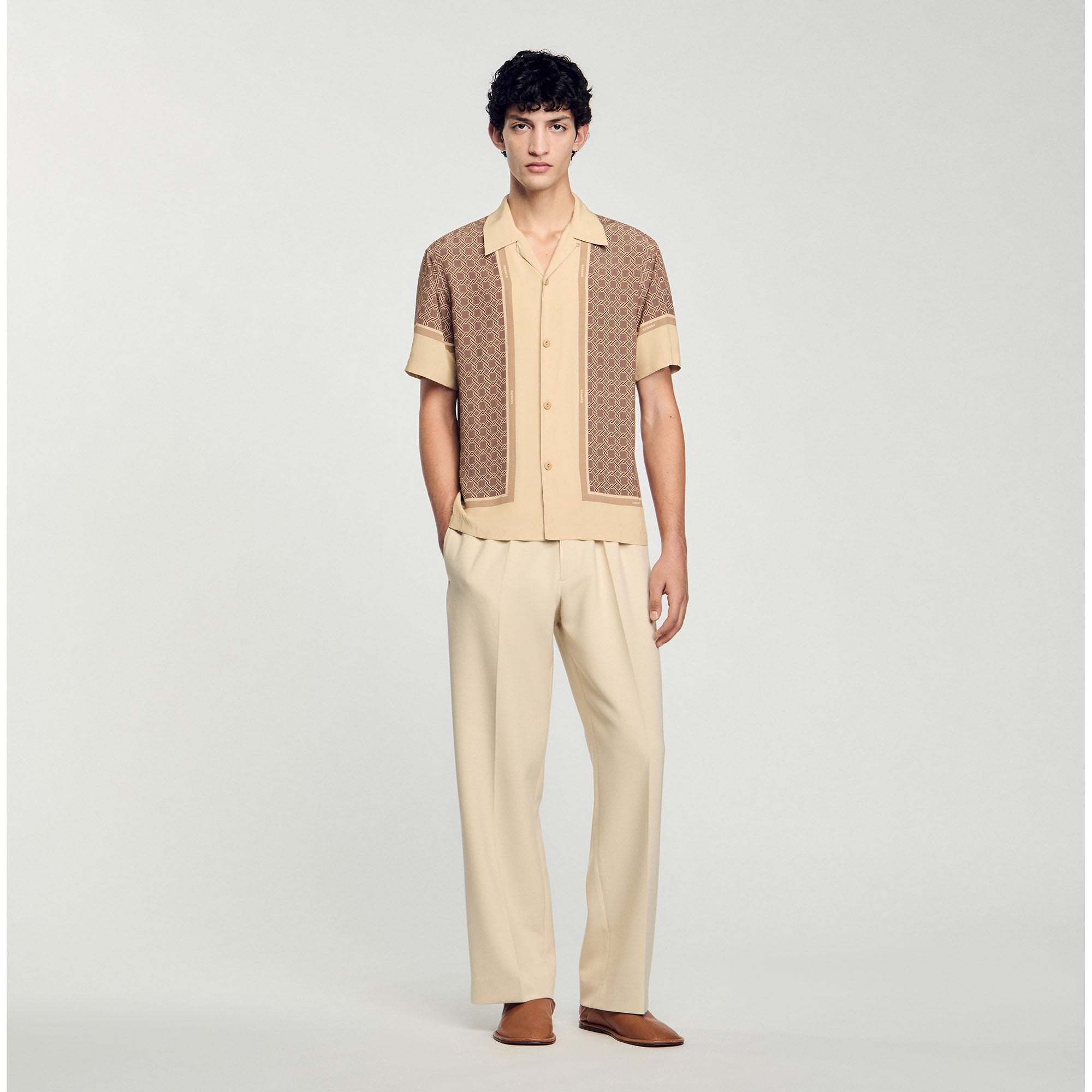 Sandro / Short-sleeved patterned shirt Hazel