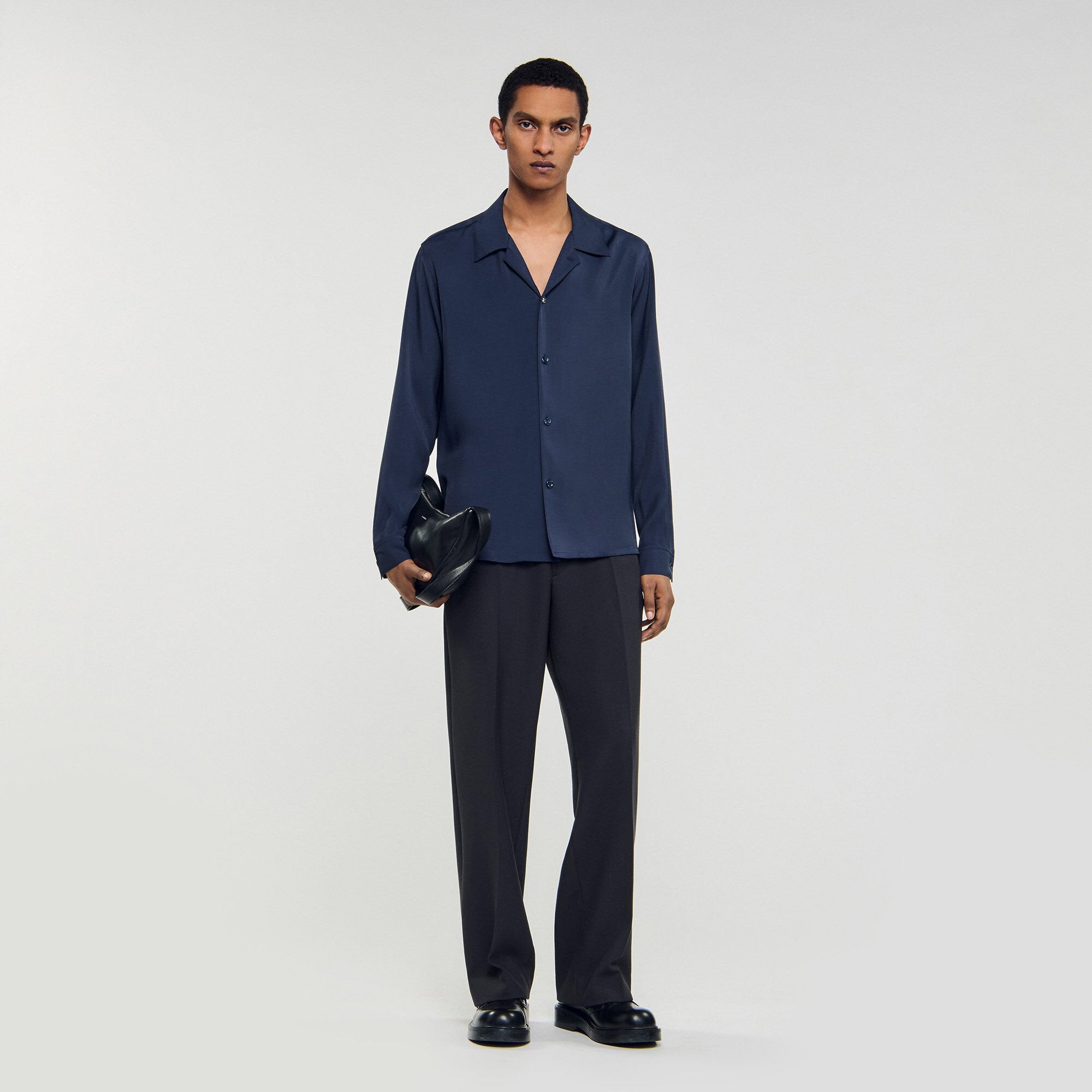 Sandro / Flowy shirt Navy Blue
