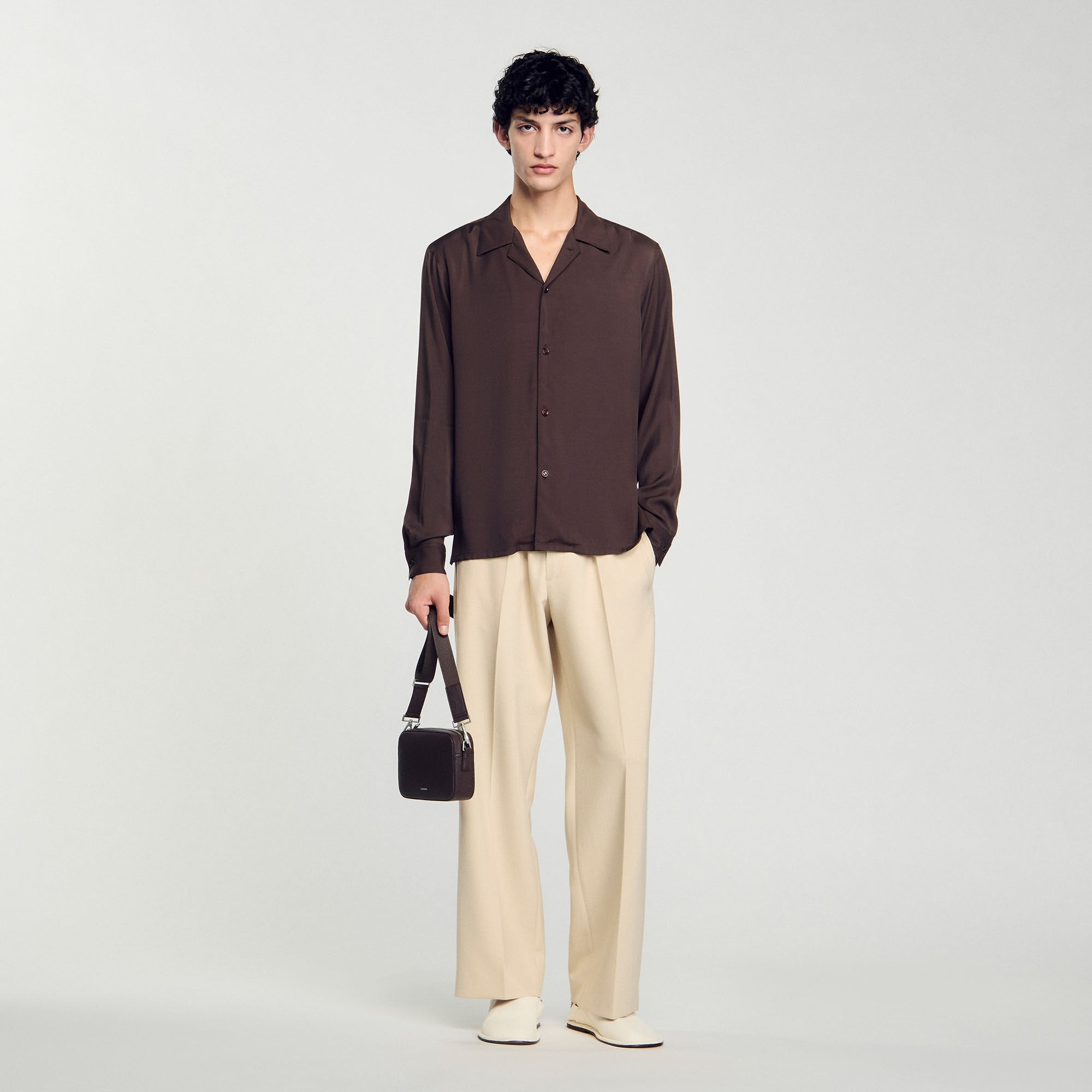 Sandro / Flowy shirt Moka.