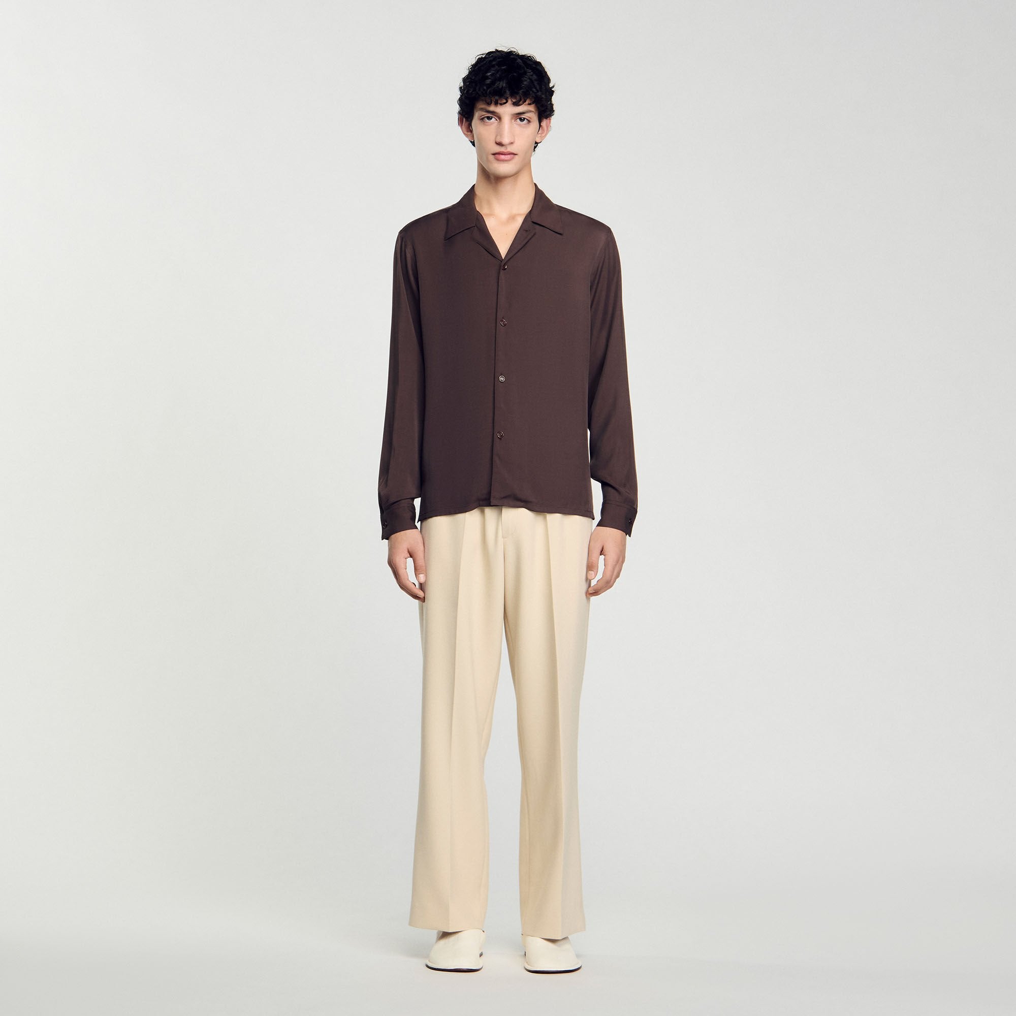 Sandro / Flowy shirt Moka.