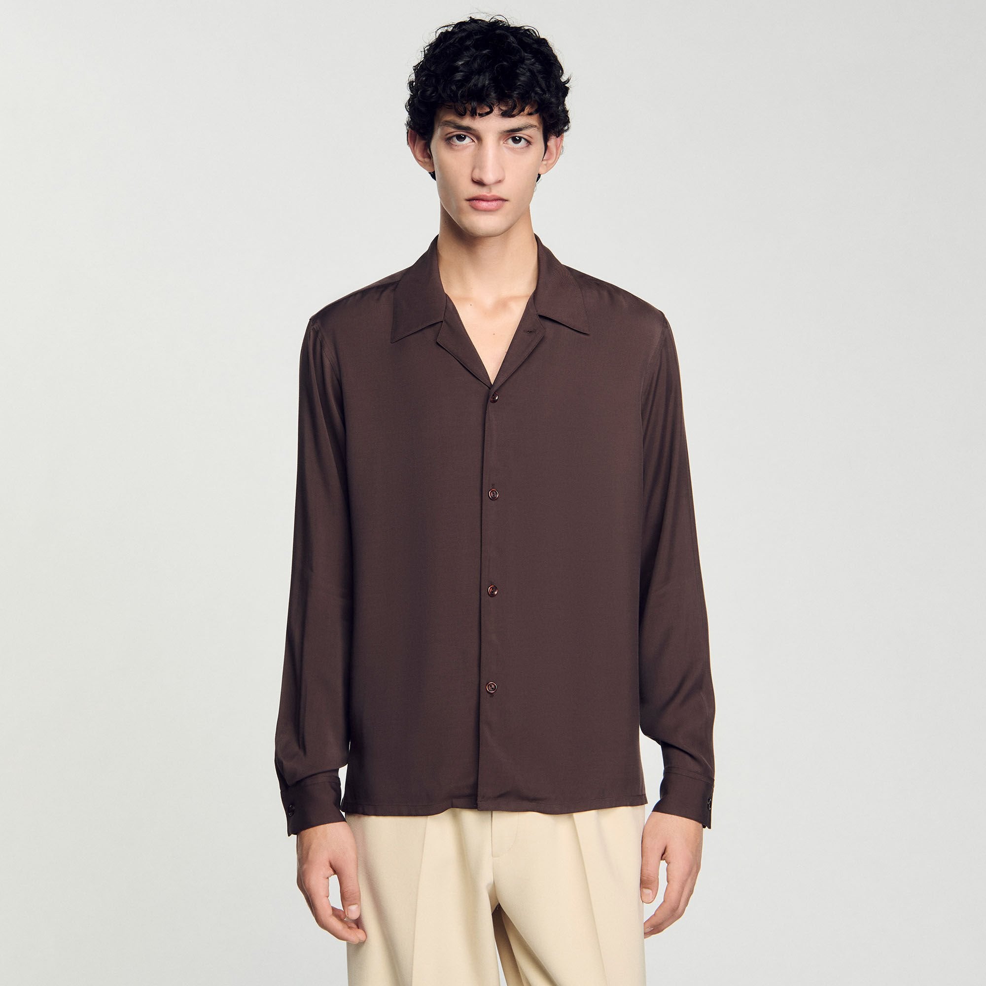 Sandro / Flowy shirt Moka.