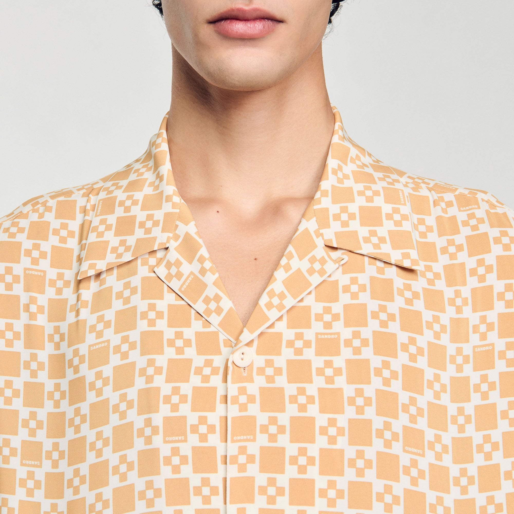 Sandro / Square Cross motif flowing shirt Fire