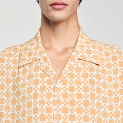 Sandro / Square Cross motif flowing shirt Fire