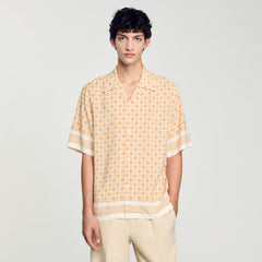 Sandro / Square Cross motif flowing shirt Fire