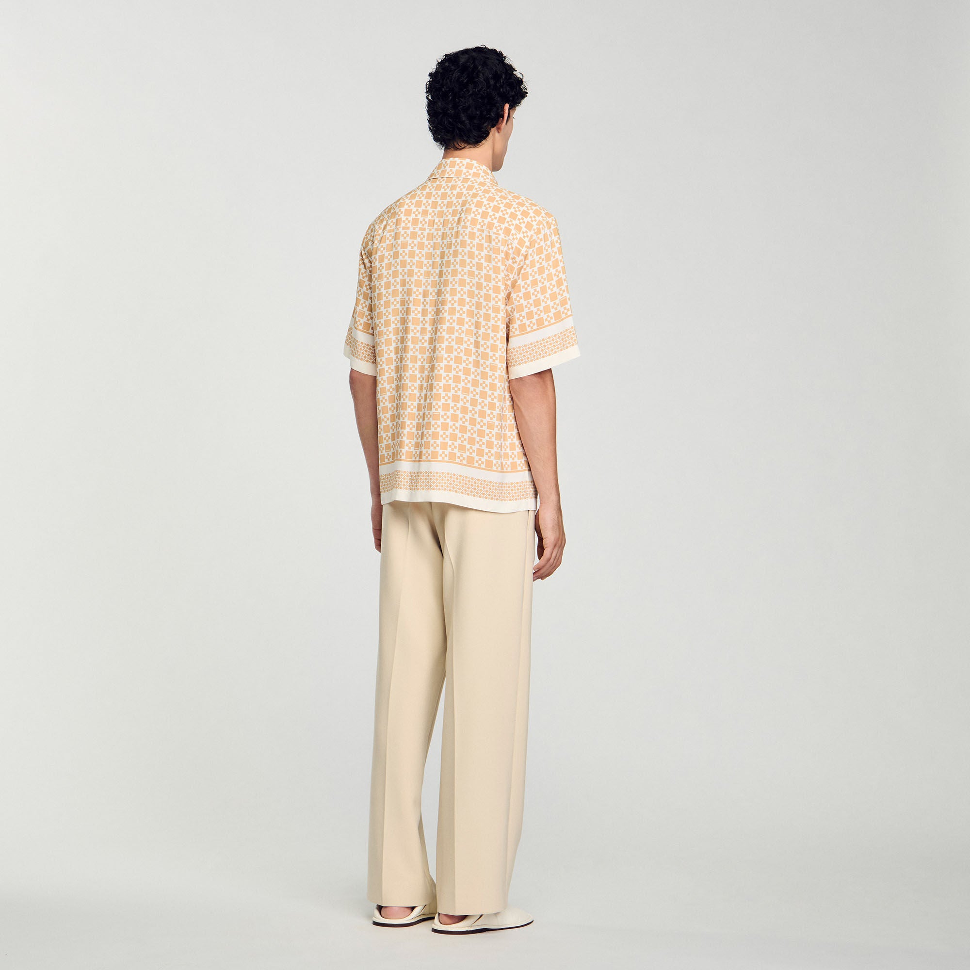 Sandro / Square Cross motif flowing shirt Fire